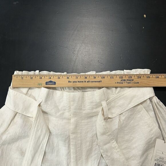 A New Day Cream Shorts Paperbag Waist Size Large - Picture 9 of 12